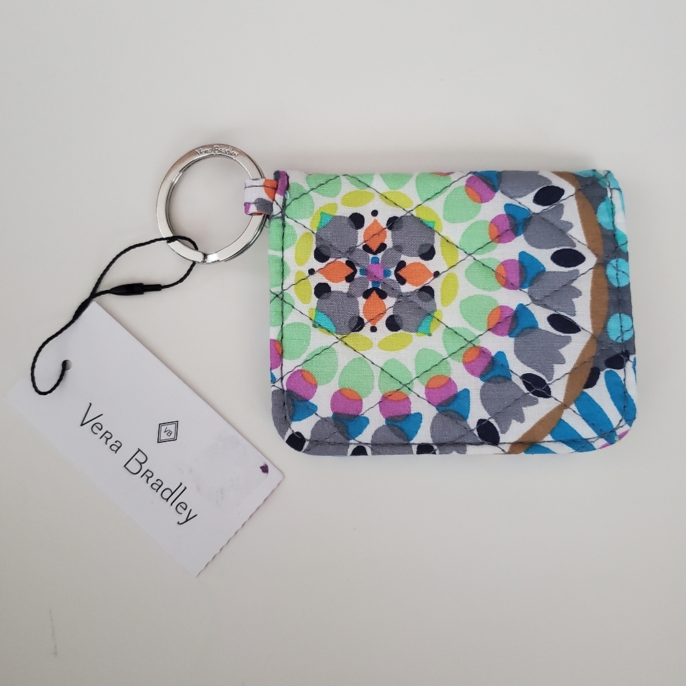 Vera Bradley Campus Double ID Keychain Wallet in Sunny Medallion